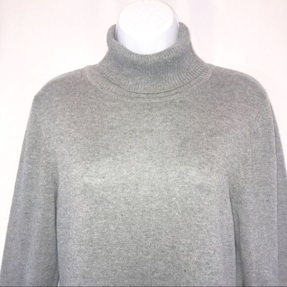 Popular Pop Heather Gray Turtleneck Sweater Dress - Picture 5 of 13